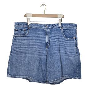 American Eagle Low Rise Baggy Shorts Size 18 Blue Denim